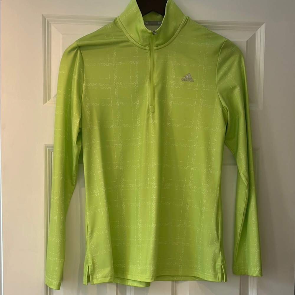 Adidas Green Quarter-Zip Golf Top